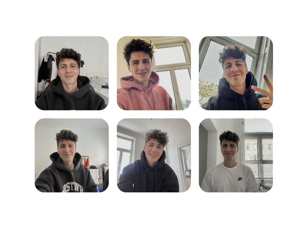 Upload selfies example